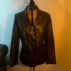 Leather blazer